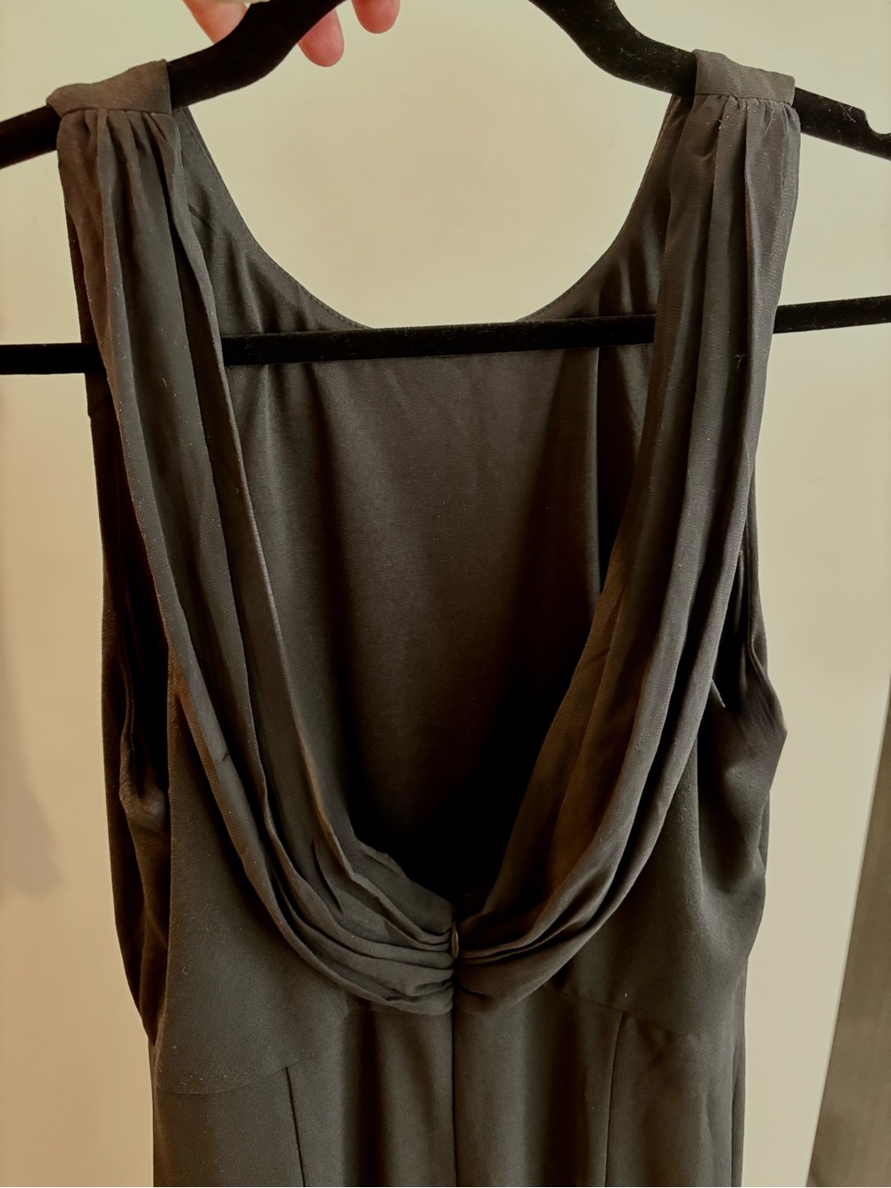 Lulu's Black Draped Back Sleeveless Dress